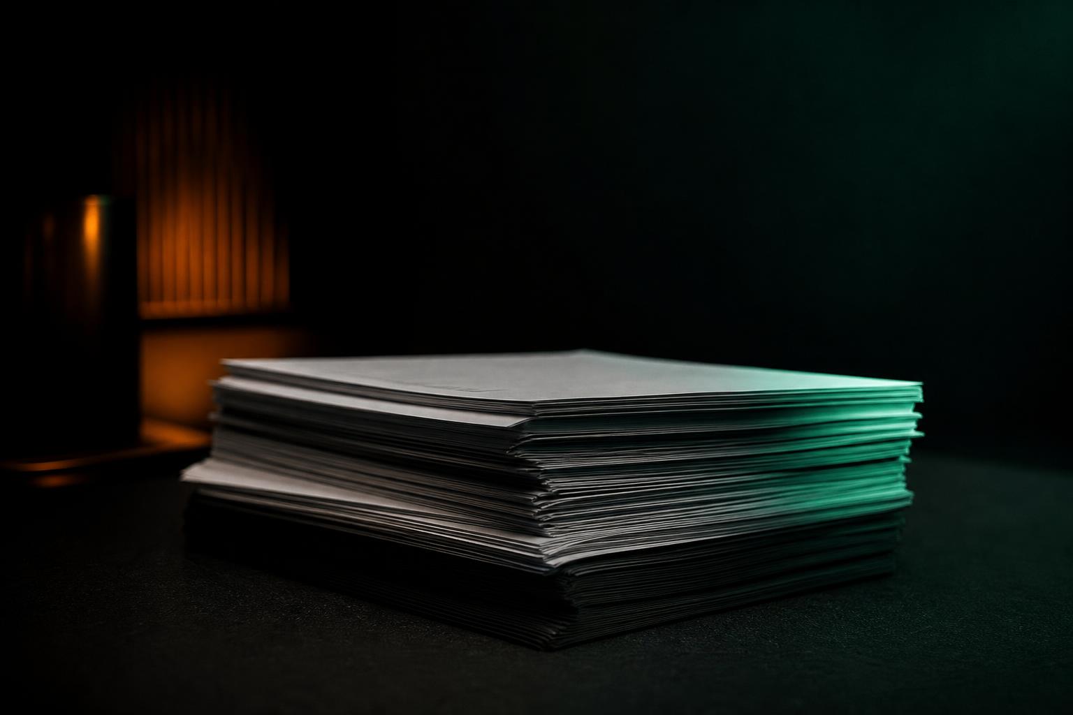Stacked regulatory filings representing low-float stock research sources